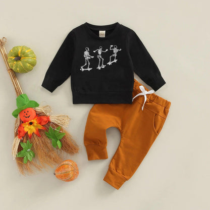 spooky skater kids outfits - basil boutique