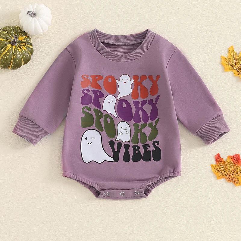 spooky vibes onesie - basil boutique