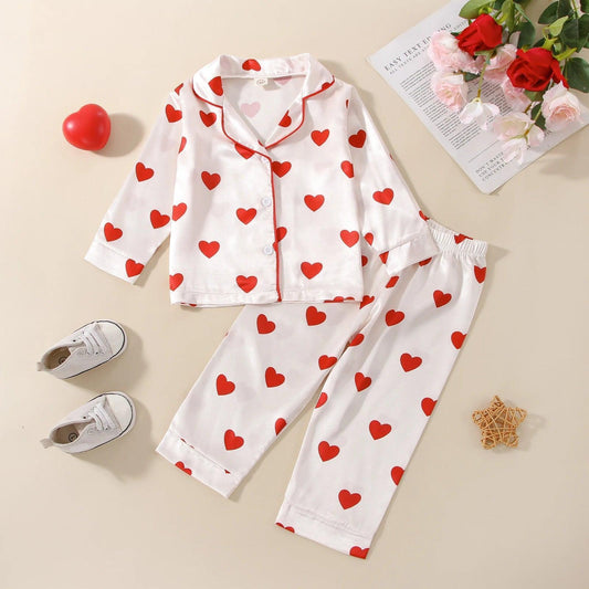 spread the love kids pajamas - basil boutique