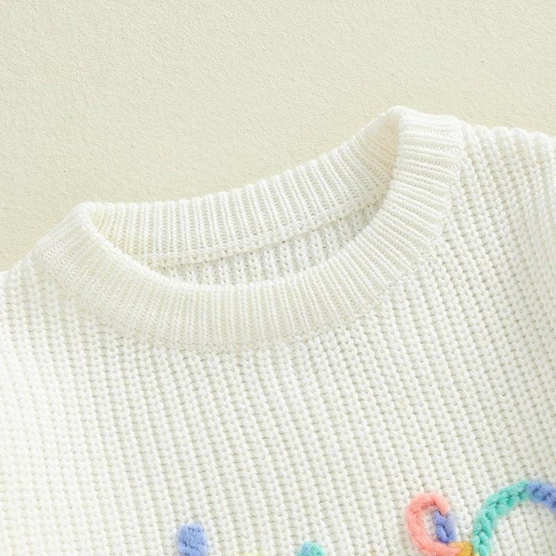 sprinkle birthday knit kids crew sweater - basil boutique