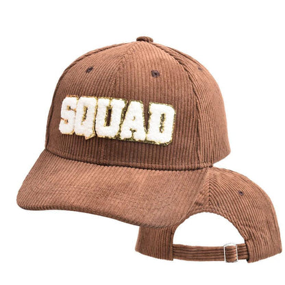 squad corduroy baseball hats - basil boutique