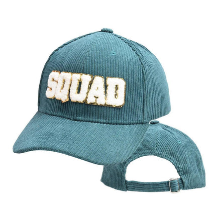 squad corduroy baseball hats - basil boutique