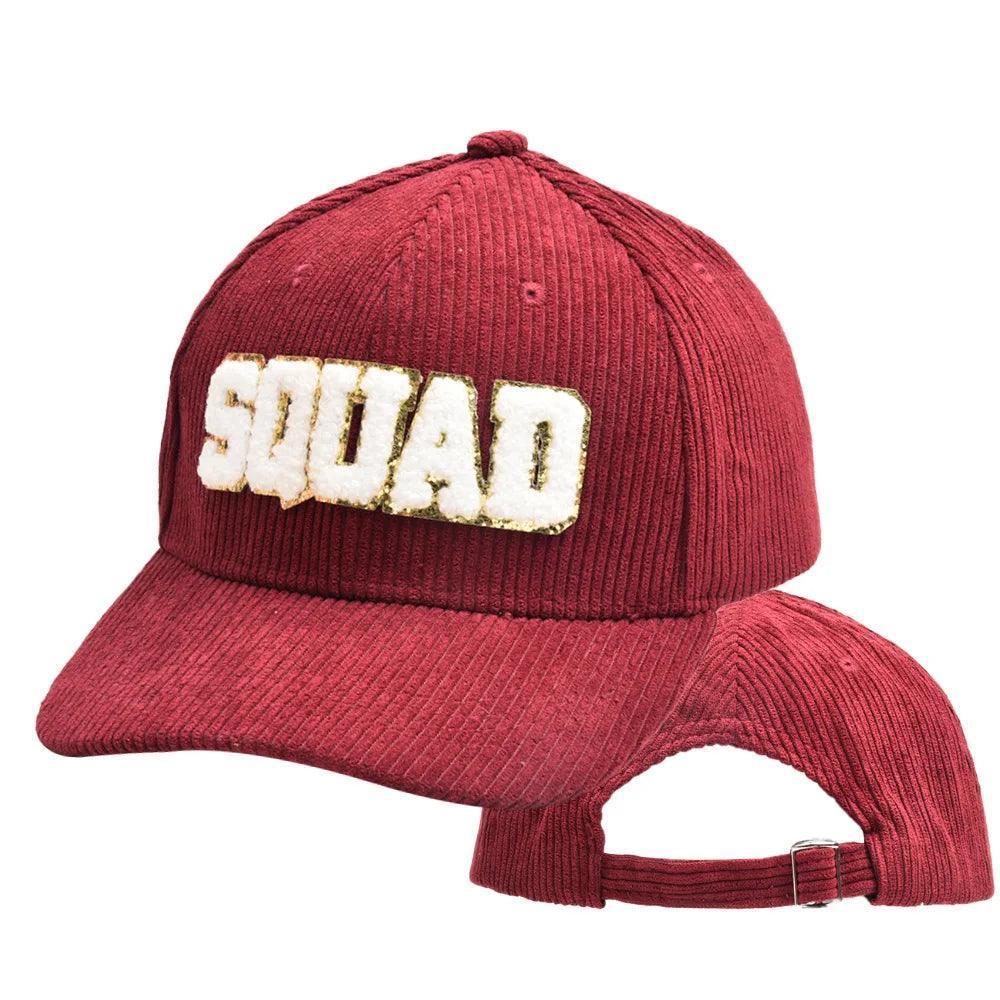 squad corduroy baseball hats - basil boutique