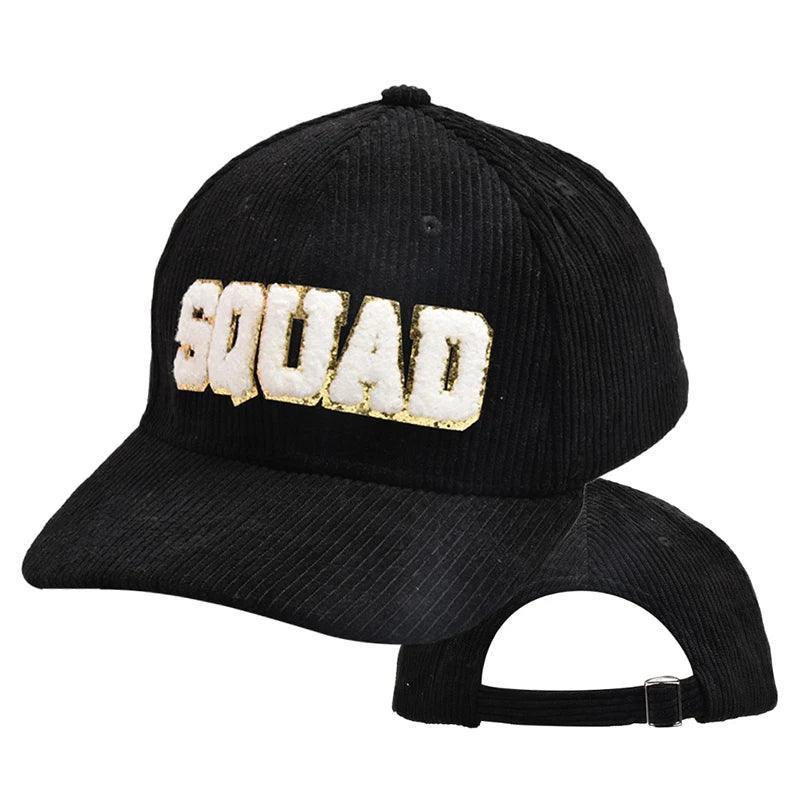 squad corduroy baseball hats - basil boutique