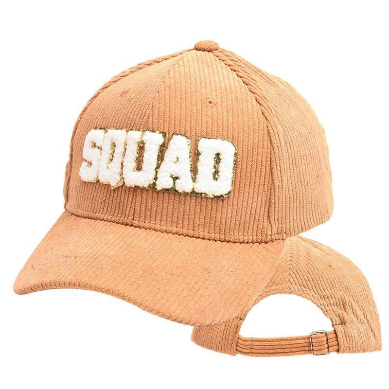 squad corduroy baseball hats - basil boutique