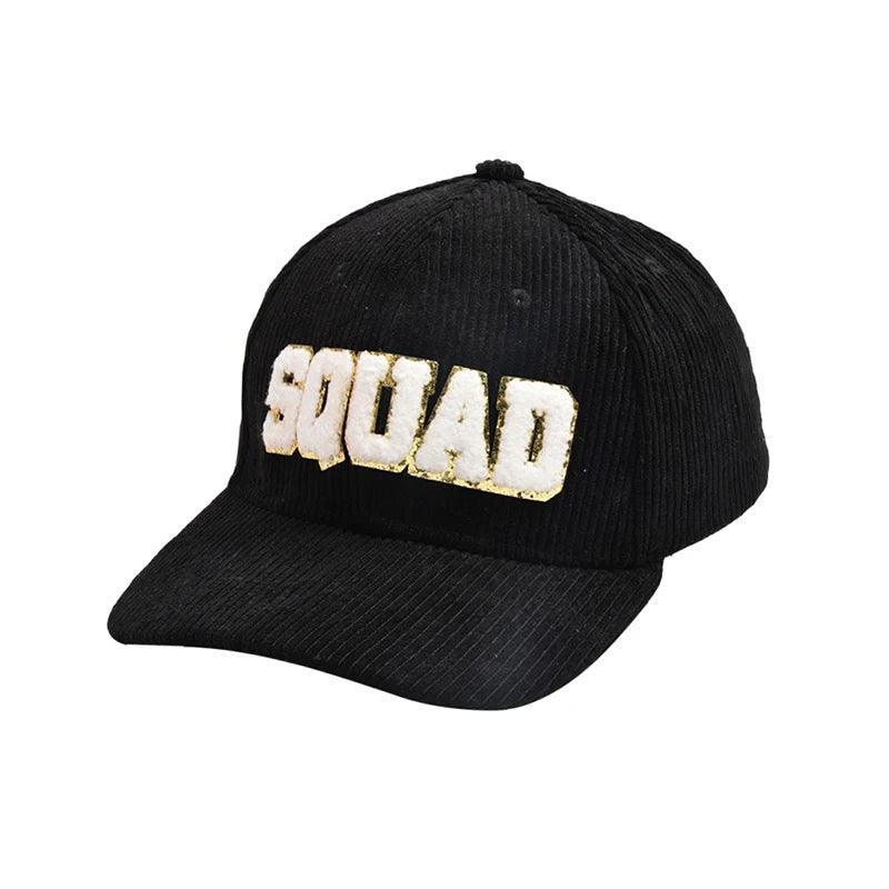 squad corduroy baseball hats - basil boutique