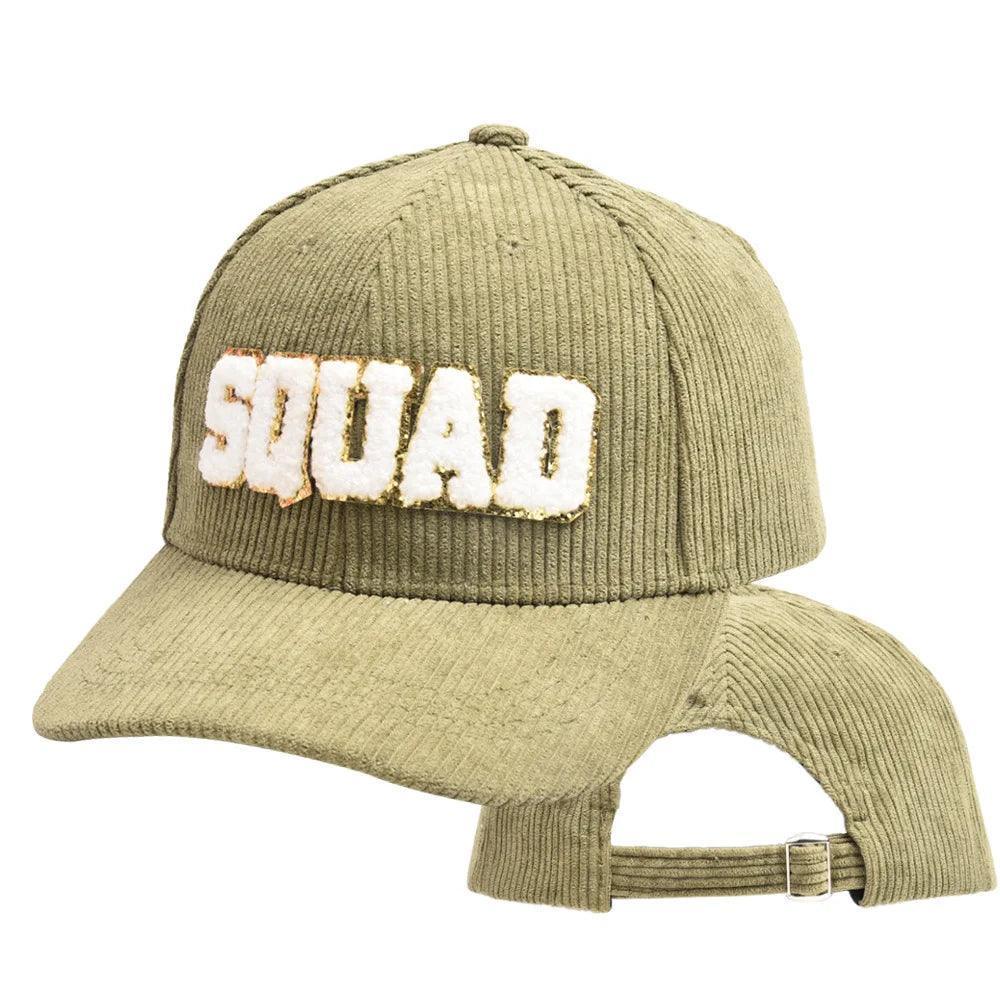 squad corduroy baseball hats - basil boutique