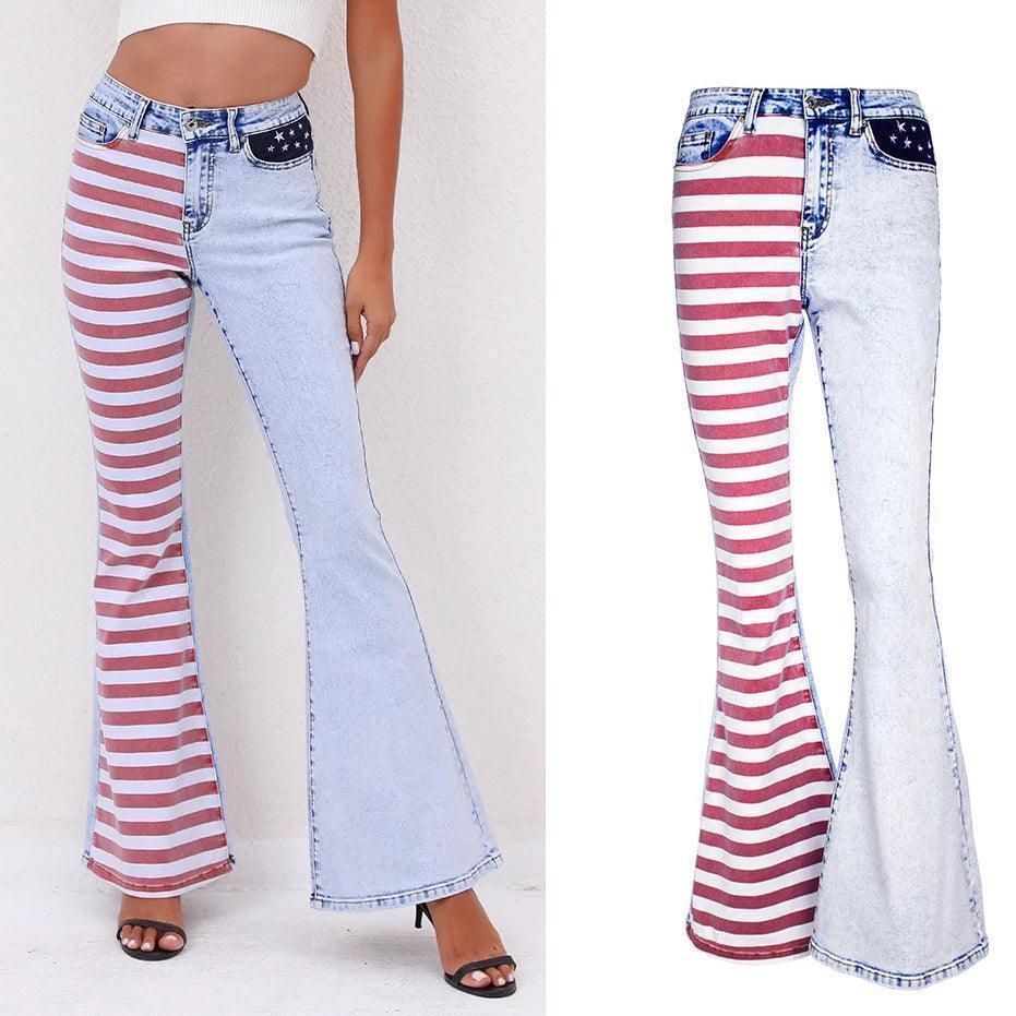 star spangled flare jeans - basil boutique