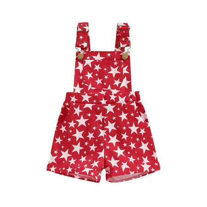 star spangled kids overalls - basil boutique