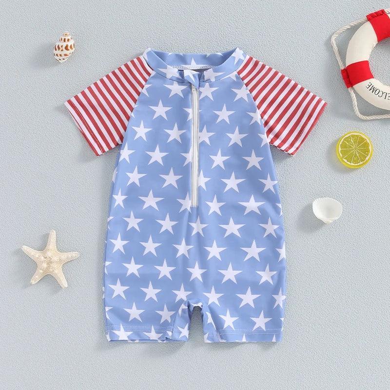 stars + stripes onesie - basil boutique