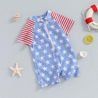 stars + stripes onesie - basil boutique