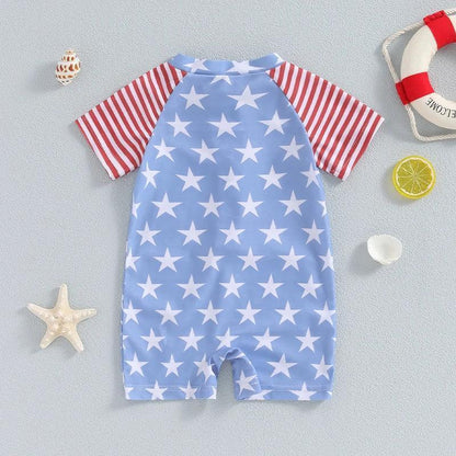 stars + stripes onesie - basil boutique