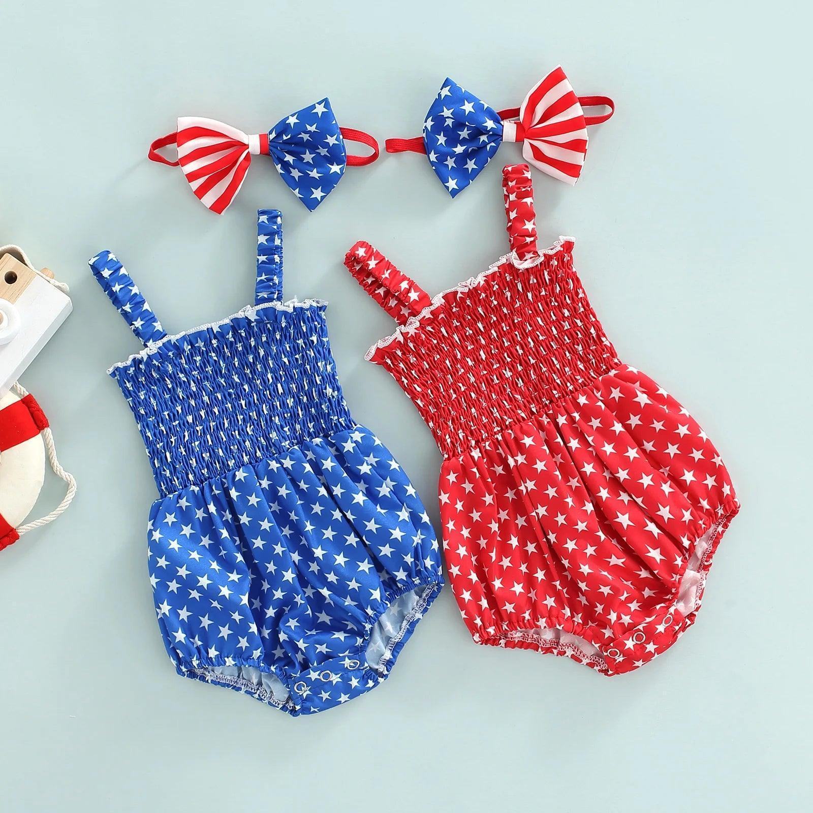 stars + stripes ruffled set - basil boutique