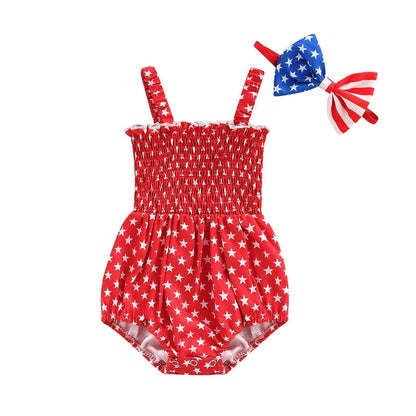 stars + stripes ruffled set - basil boutique