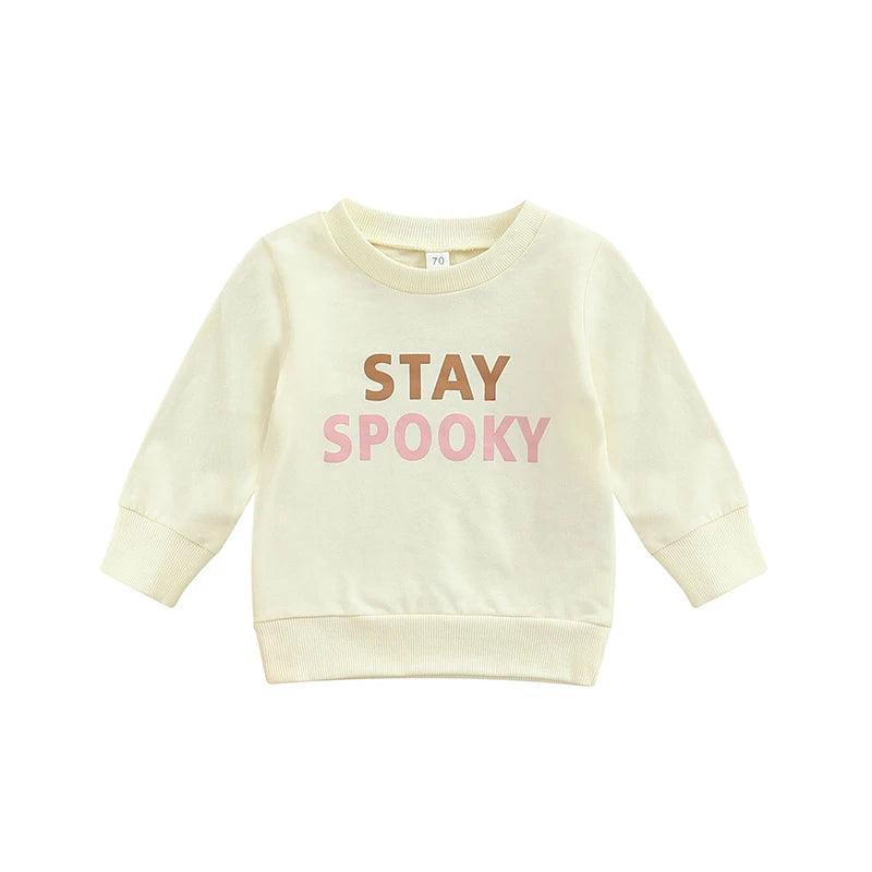 stay spooky kids crew sweatshirt - basil boutique