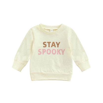 stay spooky kids crew sweatshirt - basil boutique