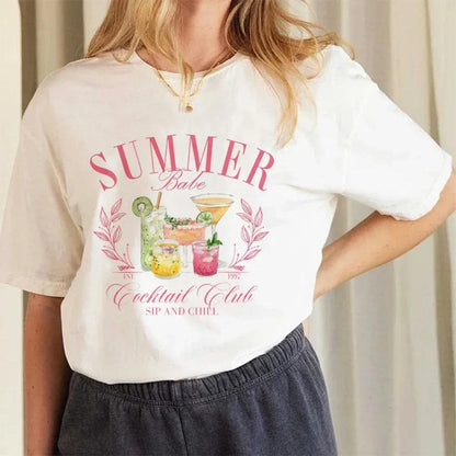 summer cocktail club t-shirt - basil boutique