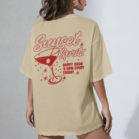 sunset spritz t-shirt - basil boutique