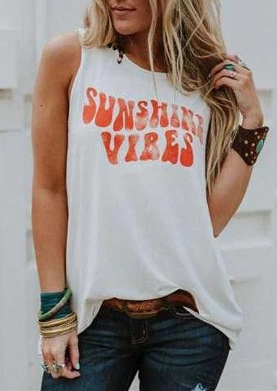 sunshine vibes tank top - basil boutique