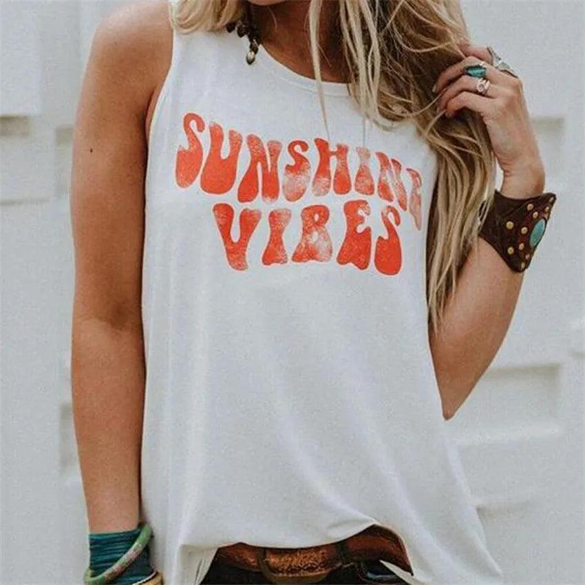 sunshine vibes tank top - basil boutique