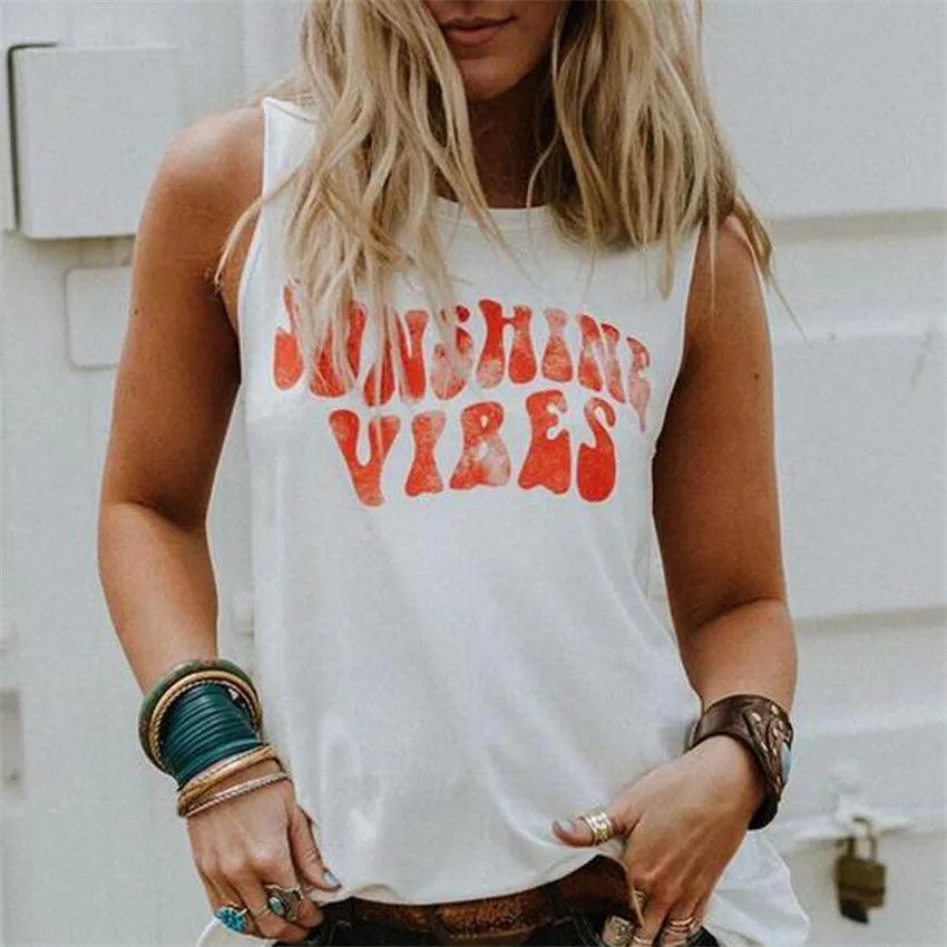 sunshine vibes tank top - basil boutique