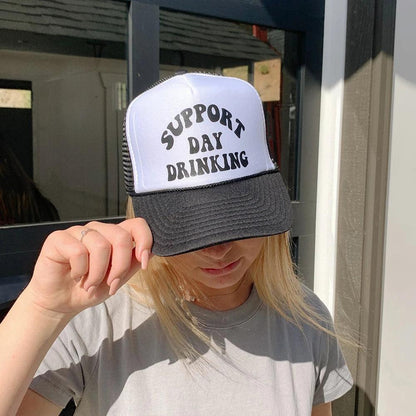 support day drinking trucker hat - basil boutique