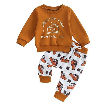 sweeter than pumpkin pie kids crew sweatshirt - basil boutique