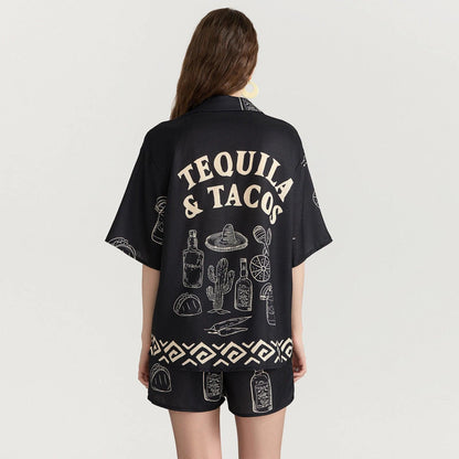 tacos + tequila pajamas - basil boutique