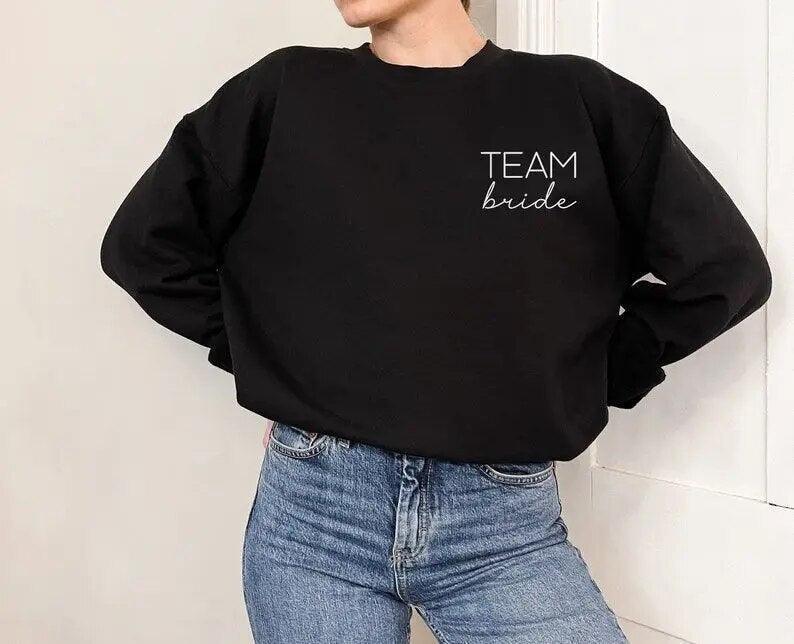 team bride crew sweatshirt - basil boutique