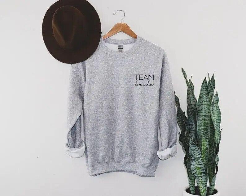 team bride crew sweatshirt - basil boutique