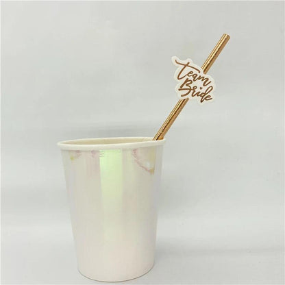 team bride paper straws - basil boutique