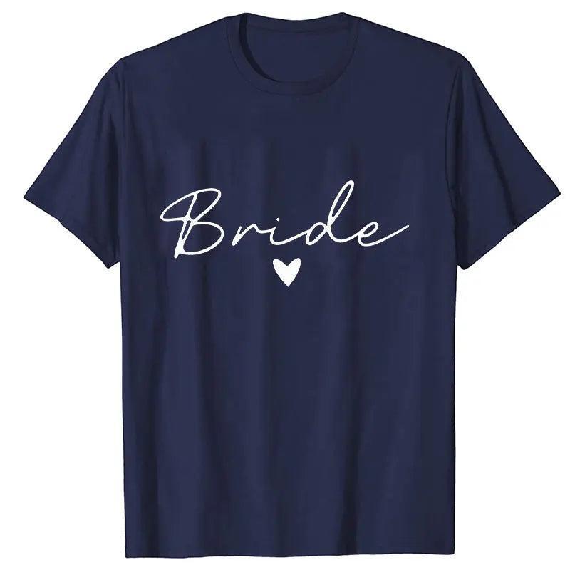 team bride script heart t-shirts - basil boutique