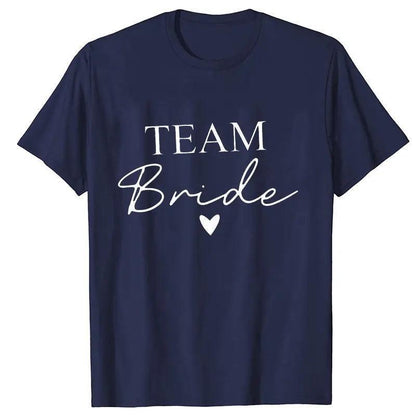 team bride script heart t-shirts - basil boutique