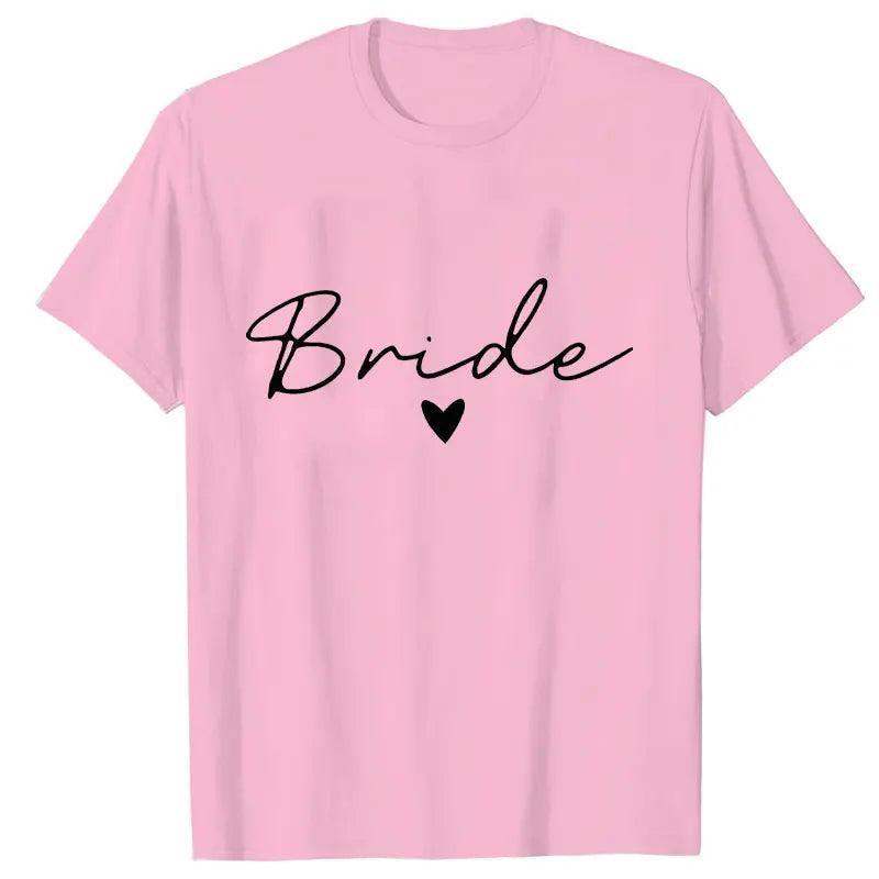 team bride script heart t-shirts - basil boutique