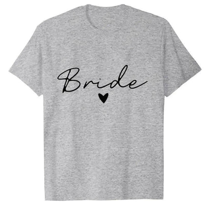 team bride script heart t-shirts - basil boutique