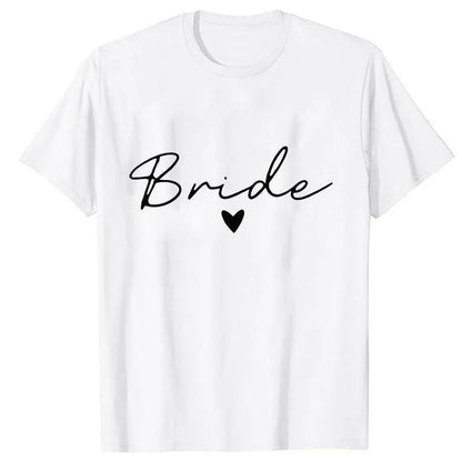 team bride script heart t-shirts - basil boutique