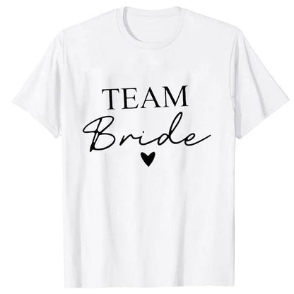 team bride script heart t-shirts - basil boutique