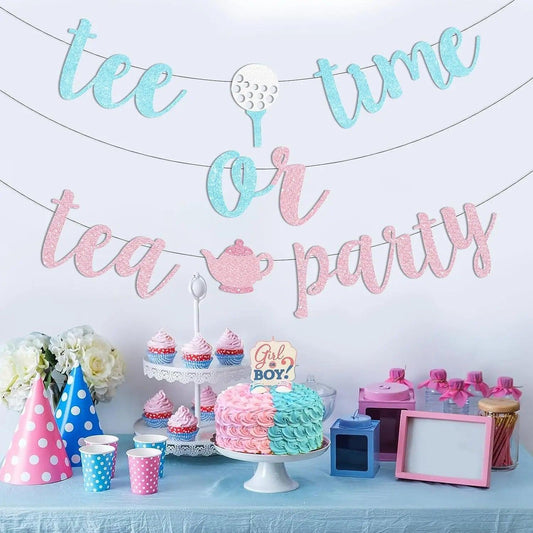 tee time or tea party banner - basil boutique