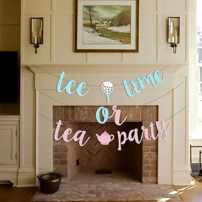 tee time or tea party banner - basil boutique