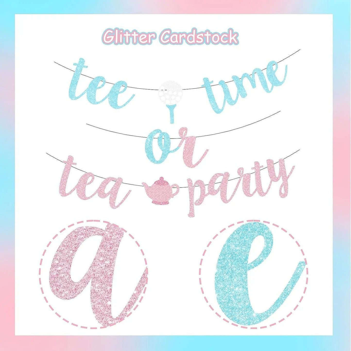 tee time or tea party banner - basil boutique