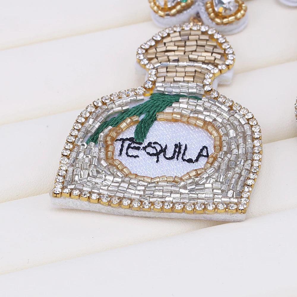 tequila beaded earrings - basil boutique