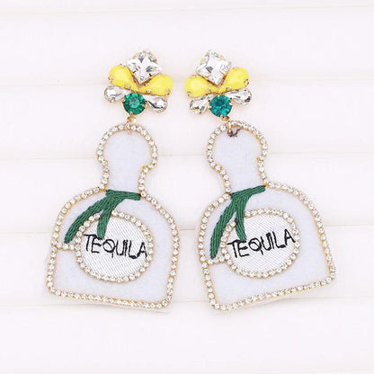 tequila beaded earrings - basil boutique