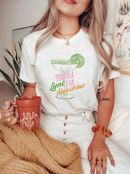 tequila, lime, + sunshine t-shirt - basil boutique