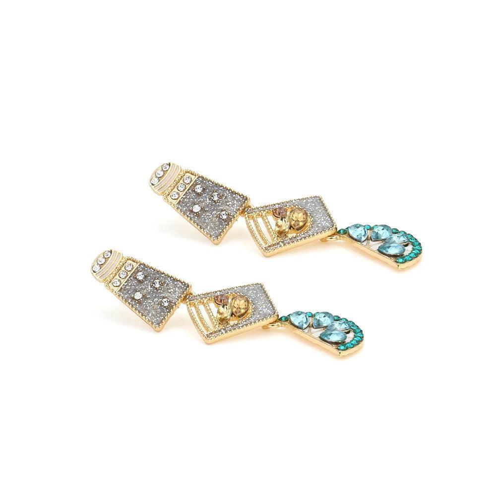 tequila rhinestone earrings - basil boutique