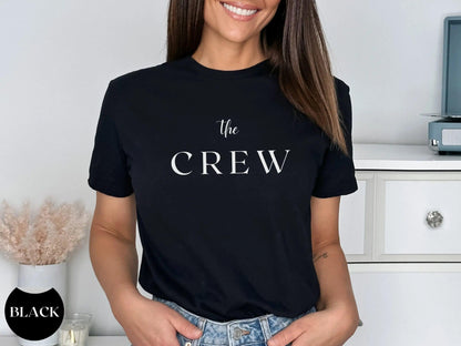 the bride + crew t-shirts - basil boutique