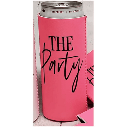 the party slim-fit koozies - basil boutique