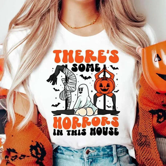 there's some horrors in this house t-shirt - basil boutique