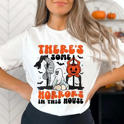 there's some horrors in this house t-shirt - basil boutique