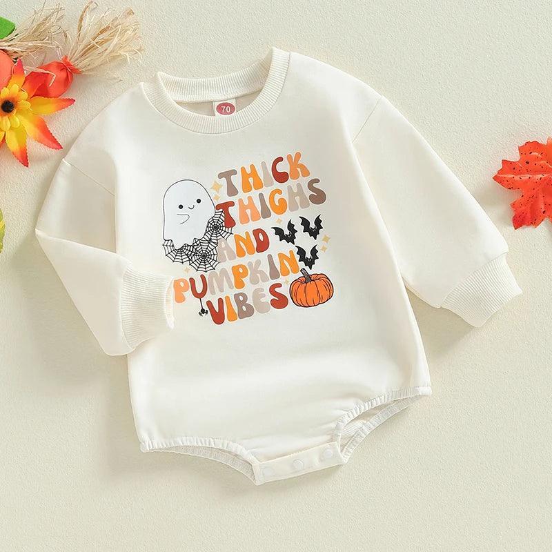 thich thighs + pumpkin vibes onesie - basil boutique