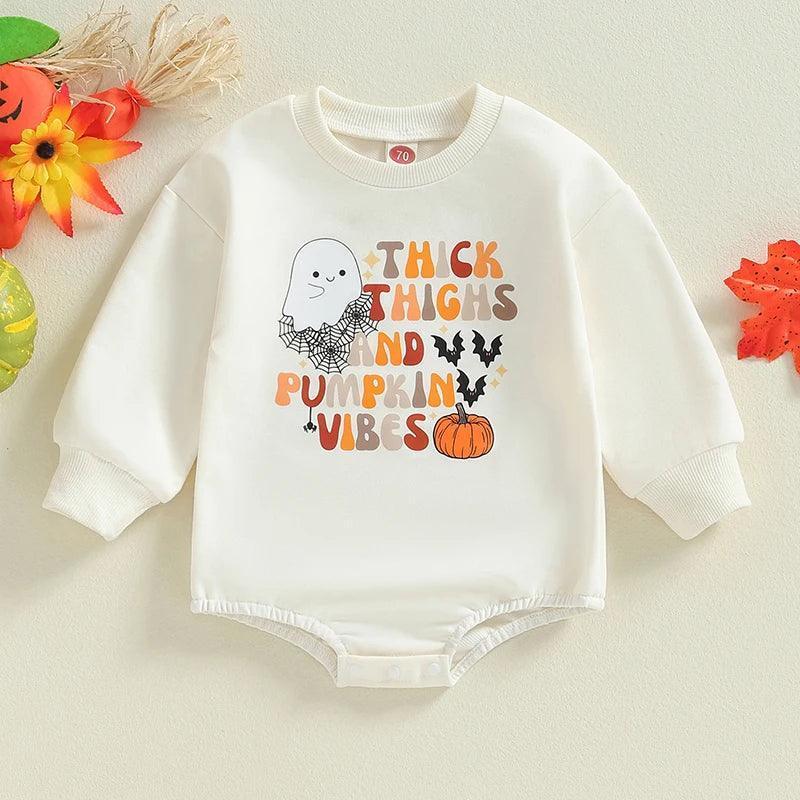 thich thighs + pumpkin vibes onesie - basil boutique